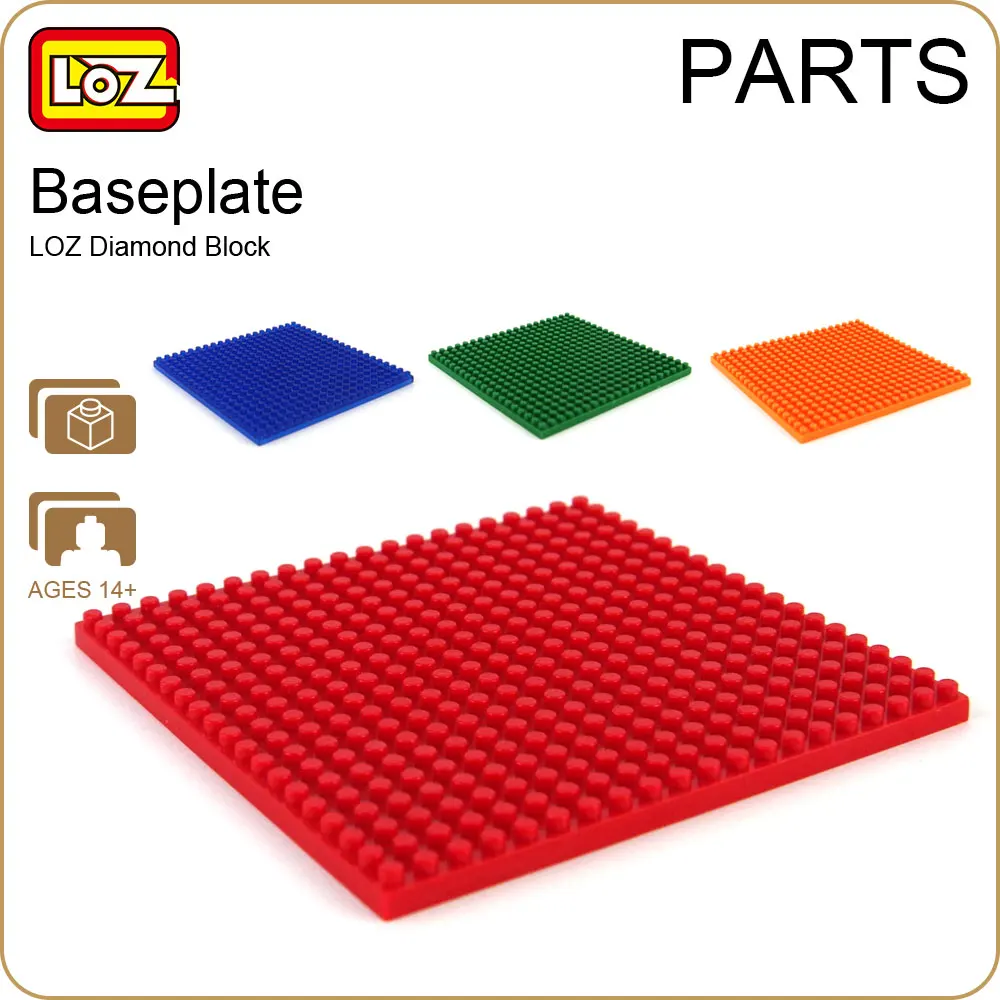 LOZ Diamond font b Blocks b font Bricks Mirco Base Plate Bricks Parts DIY Plastic Assembly