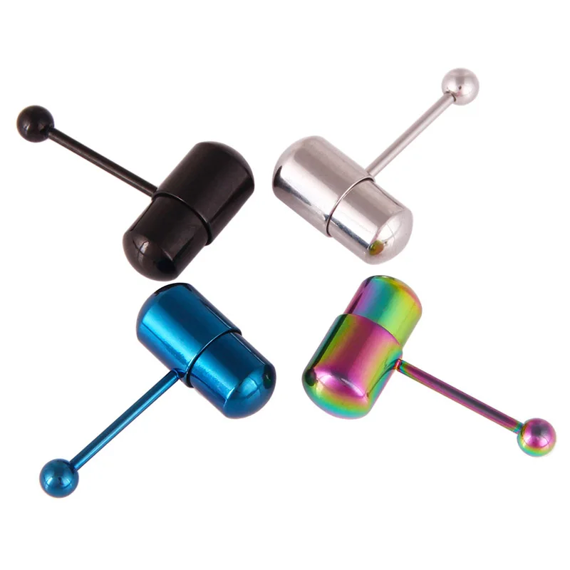 1 Piece Special Design Vibrating Tongue Piercing Barbell Stainless