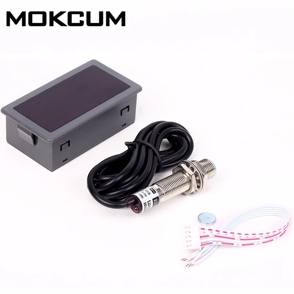 

High-precision 4Bit digital display tachometer motor speedometer counter tachometer RPM Speed Meter Hall Switch Sensor