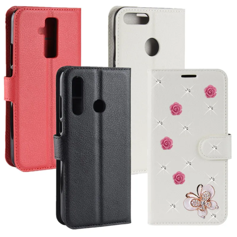 

For Huawei Honor 8A 7A 8X 8C Case Fashion Wallet card Cover Flip PU Leather For Huawei P20 Lite P30 Pro Shell flower Phone Cover