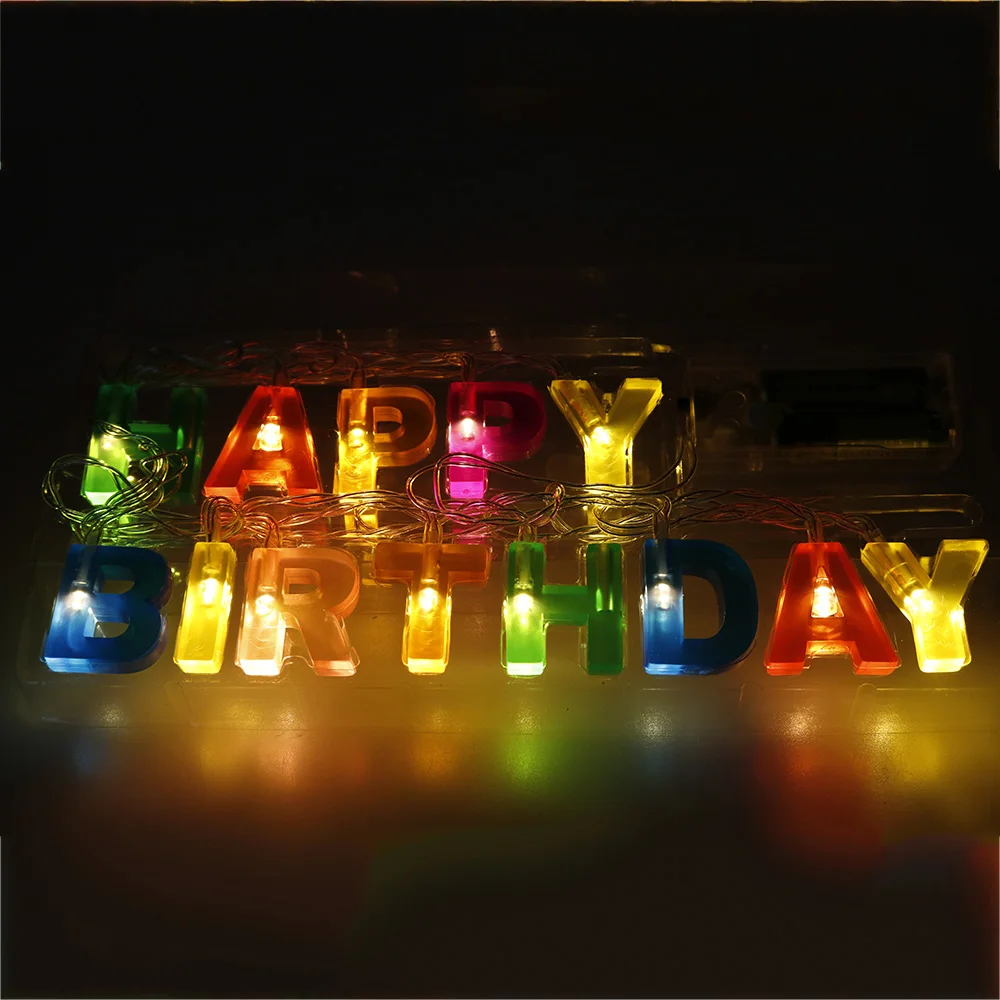 HAPPY BIRTHDAY 1.3M 13LED LED Fairy String Lights Battery Operated