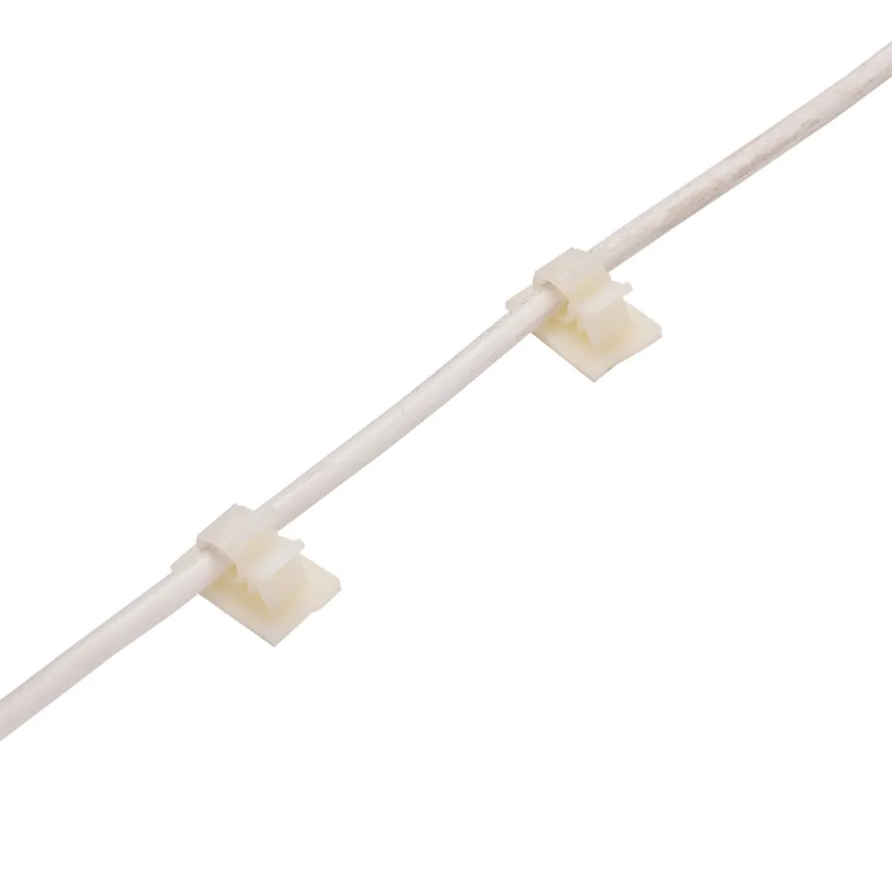 10 мм белый провод фиксированный зажим для автомобильной линии самоклеющийся кабель провода прозрачные зажимы Держатель Зажимы провода кнопка 10 шт./лот