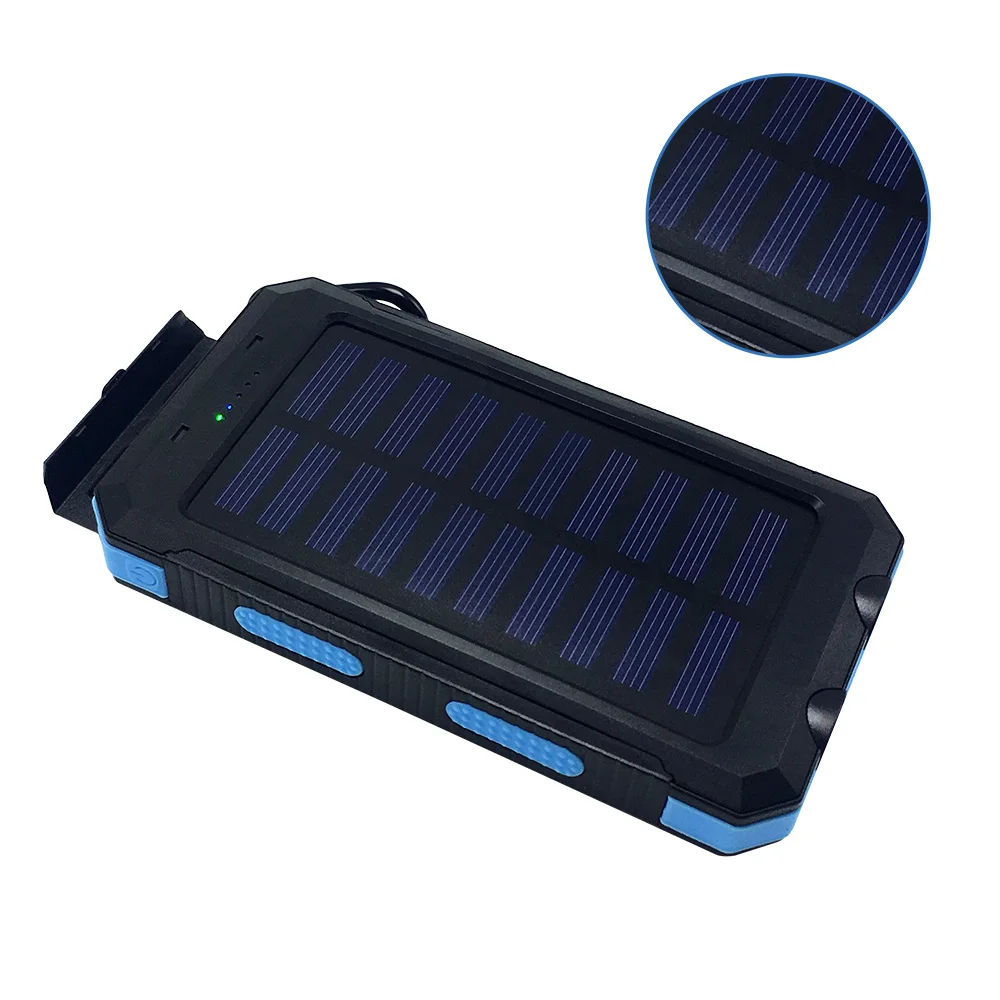 Waterproof Solar Power Bank 20000mah Dual USB Li Polymer Mobile Phone