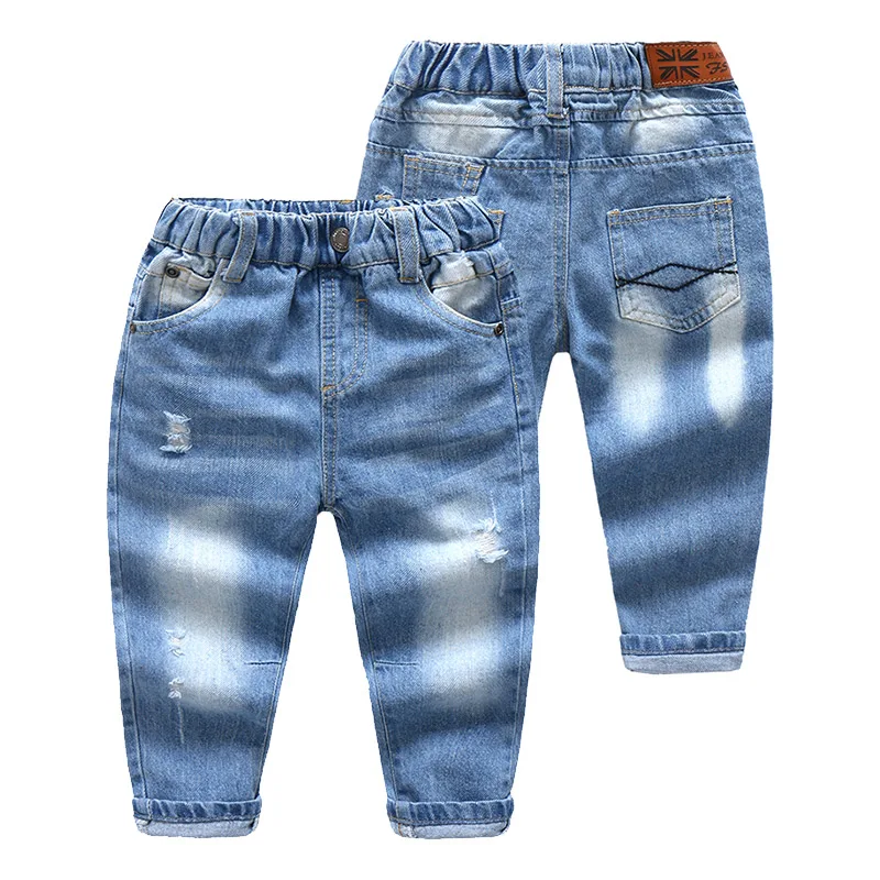New Brand Boys Jeans Antumn Fashion Holes Kids Denim Pants Baby Boy Ripped Trousers Cowboy Jean