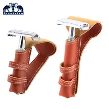 Grandslam натуральная кожа портативный дорожный держатель для бритвы защитный чехол для хранения для ручной бритвы подходит для большинства бритв