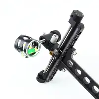 Professional 1 Pin 0.059" Compound Bow Sight with Micro Adjust Long Pole for Hunting Shooting Archery Bow
