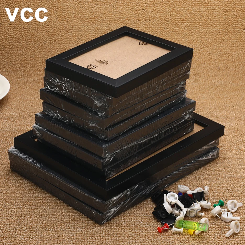 Billige 11Pcs Holz Bilderrahmen Wand Hängen Foto Rahmen Für Flur Schlafzimmer Wohnzimmer Wand Dekoration Moderne Kunst Wohnkultur familie