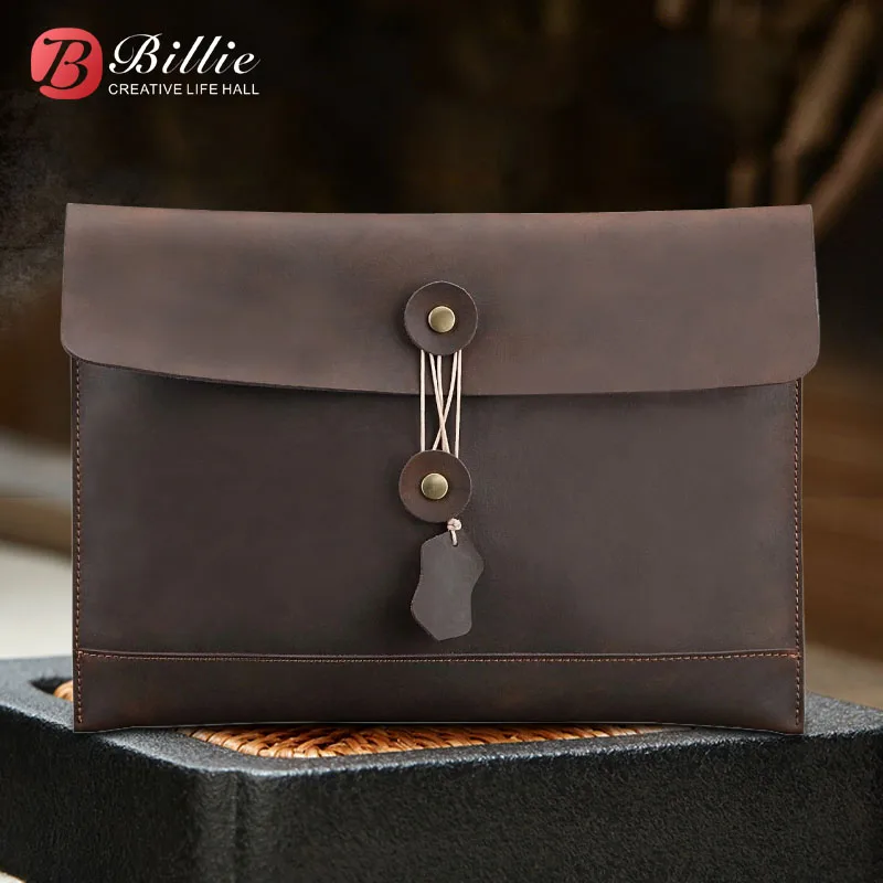

Billie Laptop sleeve For macbook pro 13 case Handmade Genuine Leather for macbook air 11 12 13.3" pro 15 laptop with pouch