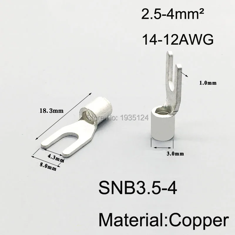 

SNB3.5-4 Fork Type non-insulating Spade Non-Insulated Cable Terminal