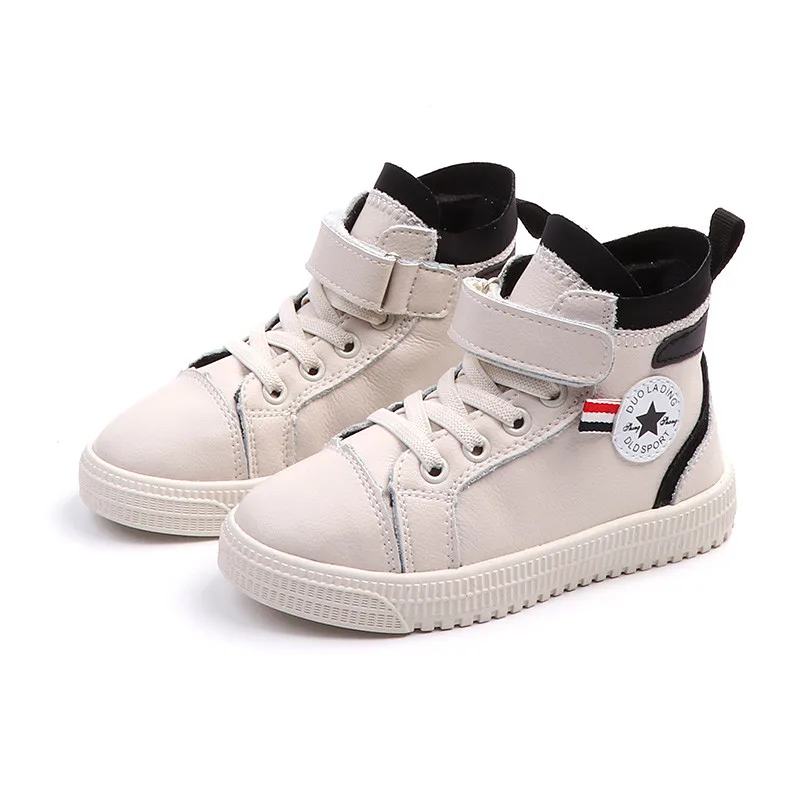 

Kids Shoes 2018 New Brand High-top Sport Boys Shoes Genuine Leather Sneakers Children Warm Winter Shoes 3 4 6 12 years
