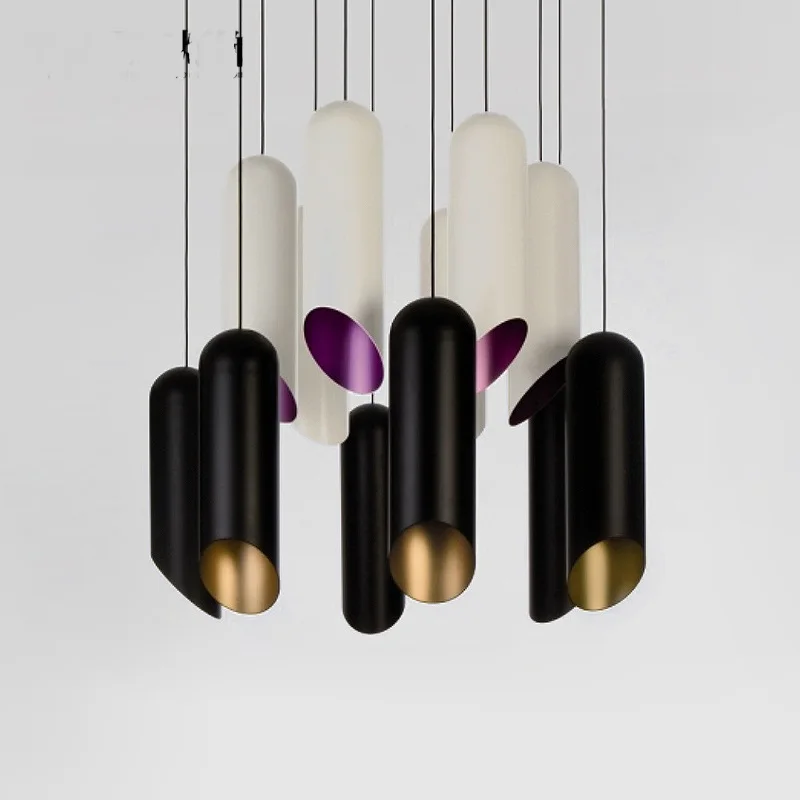 

pendant lights creative style of the and style coffee shop bar table restaurant black and white cylinder pendant lamp ZZP426701