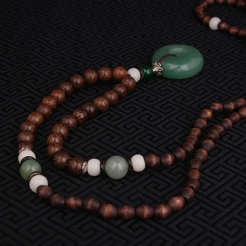 Уклонились от мира кварц авантюрин ожерелье зеленый, ювелирные изделия в непальском стиле ручной работы сандаллес длинные винтажные подвески, ожерелье