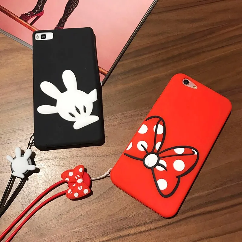 Beira 3D Minnie Mickey Mouse Shockproof Phone Back Case For Huawei P8 Lite P9 Plus P10 Mate 7 8 9 Soft Silicon Couqe Cover |