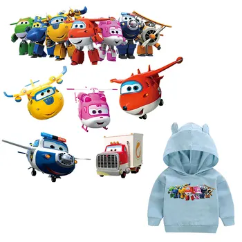 

Multi Plane Helicopter Cartoon Heat Transfers For Family Children Clothes DIY Appliques Washable Ironing Sticker Trucks Patches