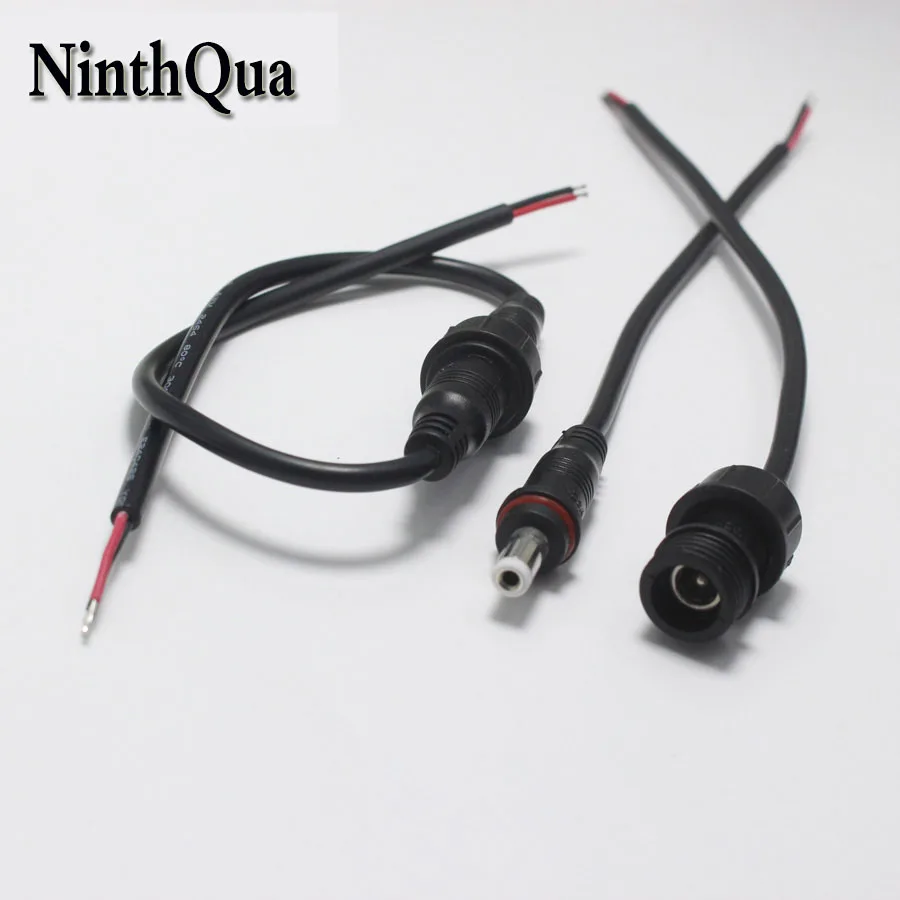 

1pair 5.5*2.1mm DC Power jack Plug with 170mm Wire 12V RGB LED Strip Light Waterproof Connector 5.5x2.1 mm Adapter
