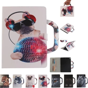 

Ultra soft PU leather portfolio case For ipad pro 10.5 animal prints Magnetic sleep/wake Hand strap Holder Stand Flip tab Funda