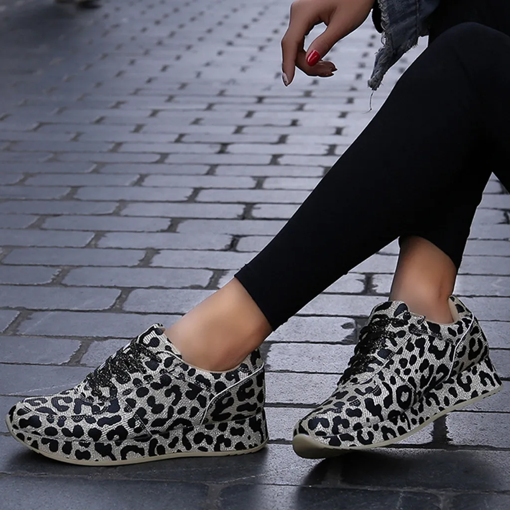 Женские кроссовки; женская обувь с леопардовым принтом; модные кроссовки; zapatos De Mujer Feminino; женские кроссовки