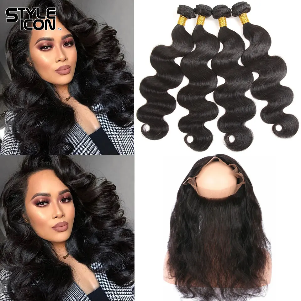 Online Shop Styleicon 360 Lace Frontal With Bundle Brazilian Body