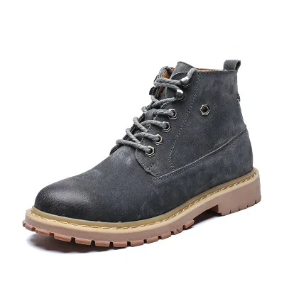 

Autumn new wild high-top shoes short men's trend leather tooling boots retro England casual boots men