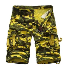 Летние карго-шорты камуфляжные хлопковые военные камуфляжные мужские шорты для бега карго-шорты камуфляжные мужские повседневные свободные рабочие шорты для мужчин