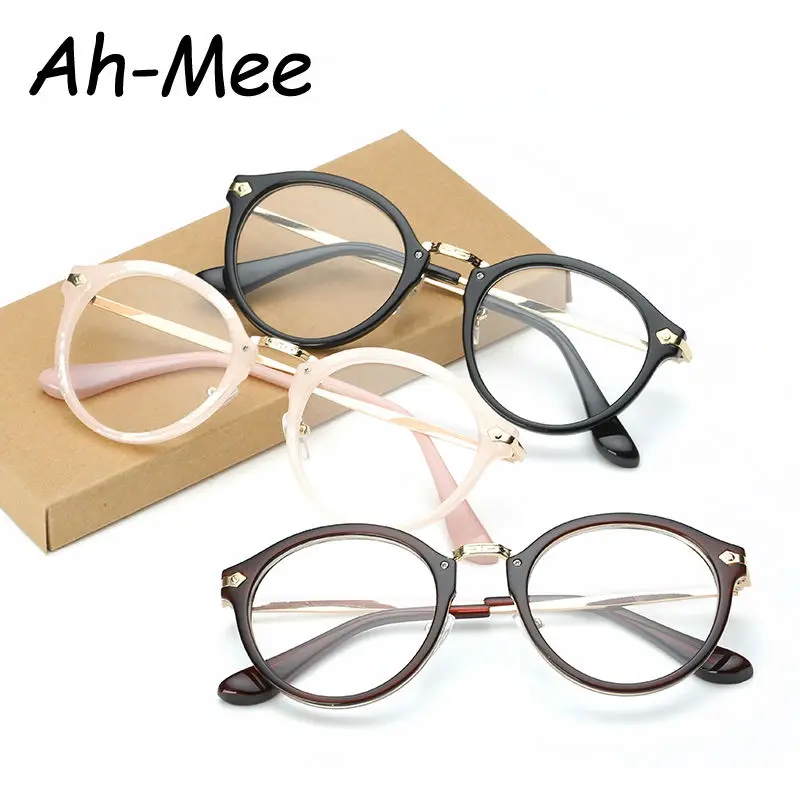 

Vintage Women Eyeglass Frame Brand Designer Eyewear Plain Optical Glasses Computer Eyeglasses Frames Men Prescription Frame