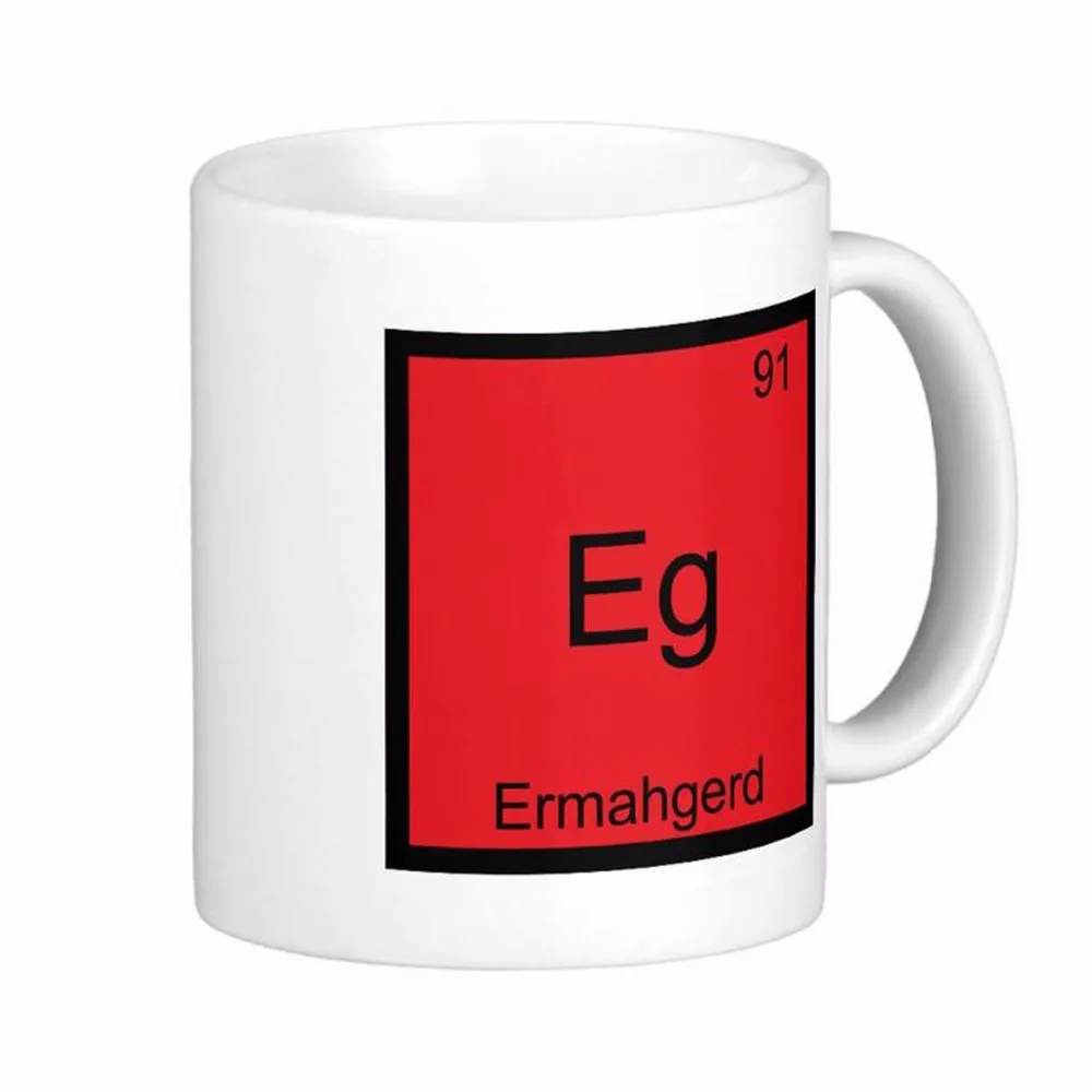 

Забавный элемент мема Ermahgerd, химический Тройник, белые кофейные кружки, чайная кружка, подарок на заказ от LVSURE, керамическая кружка, дорожные кофейные кружки