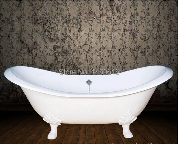 54 In Cast Iron Swedish Slipper Clawfoot Tub Faucet Packages Gentry Cast Iron Double Ended Slipper Tub Modern Freestanding Tub Faucet