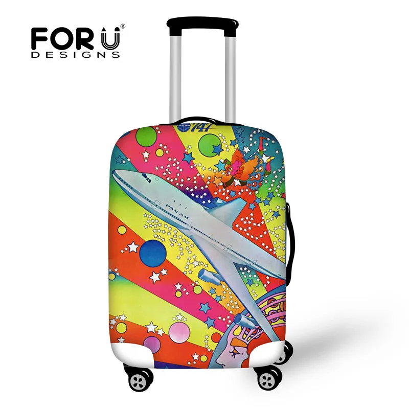 FORUDESIGNS Дорожный Чехол с принтом для багажа, защитный чехол для чемодана, пылезащитный эластичный Чехол для багажа, аксессуары для путешествий - Цвет: XD44S