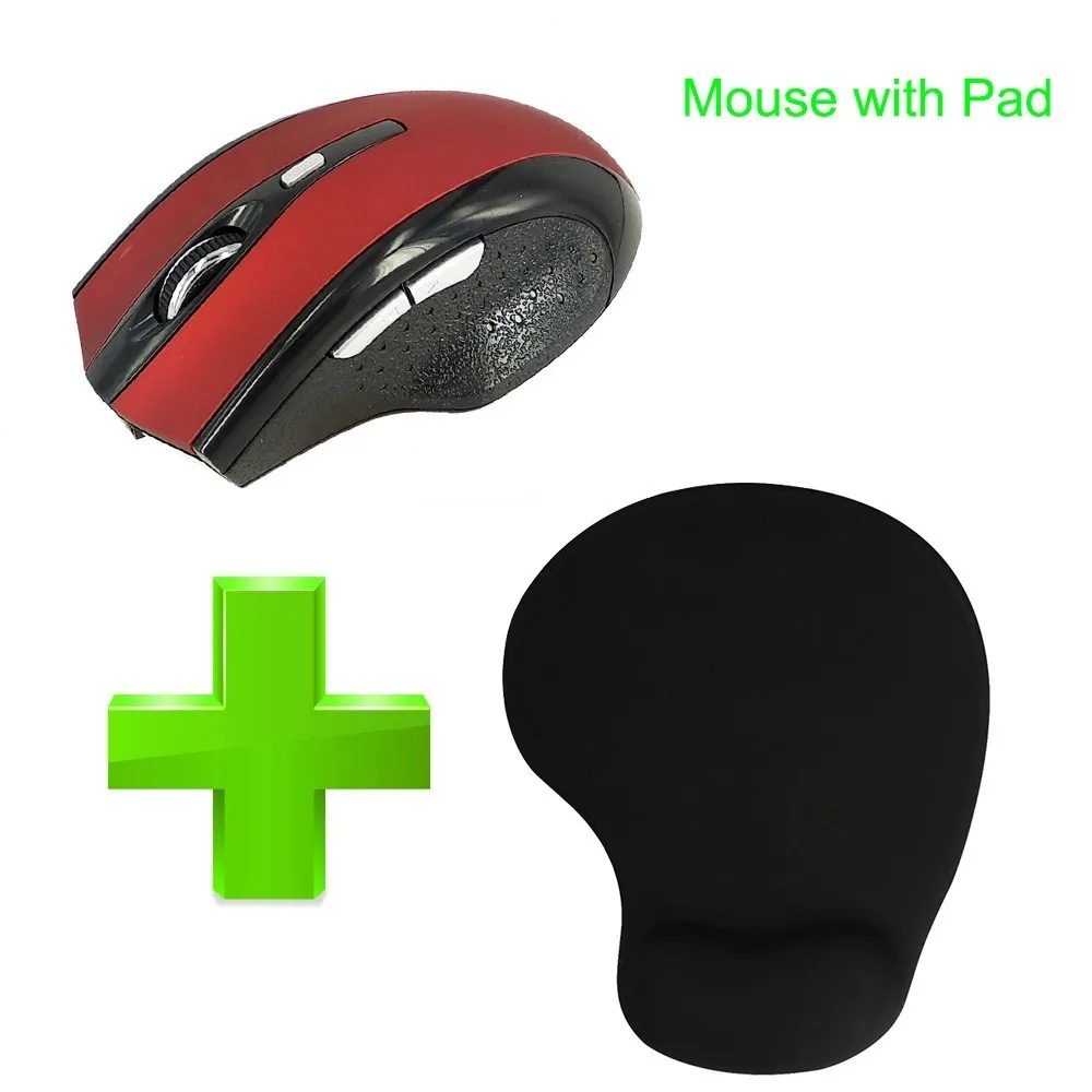 red mouse with pad CHYI Беспроводной Bluetooth Мышь эргономичный Перезаряжаемые Mute 800/1200/1600 Точек на дюйм BT 4,0 оптический С упором для запястий коврик для мыши комплект для ПК - Цвет: red mouse with pad
