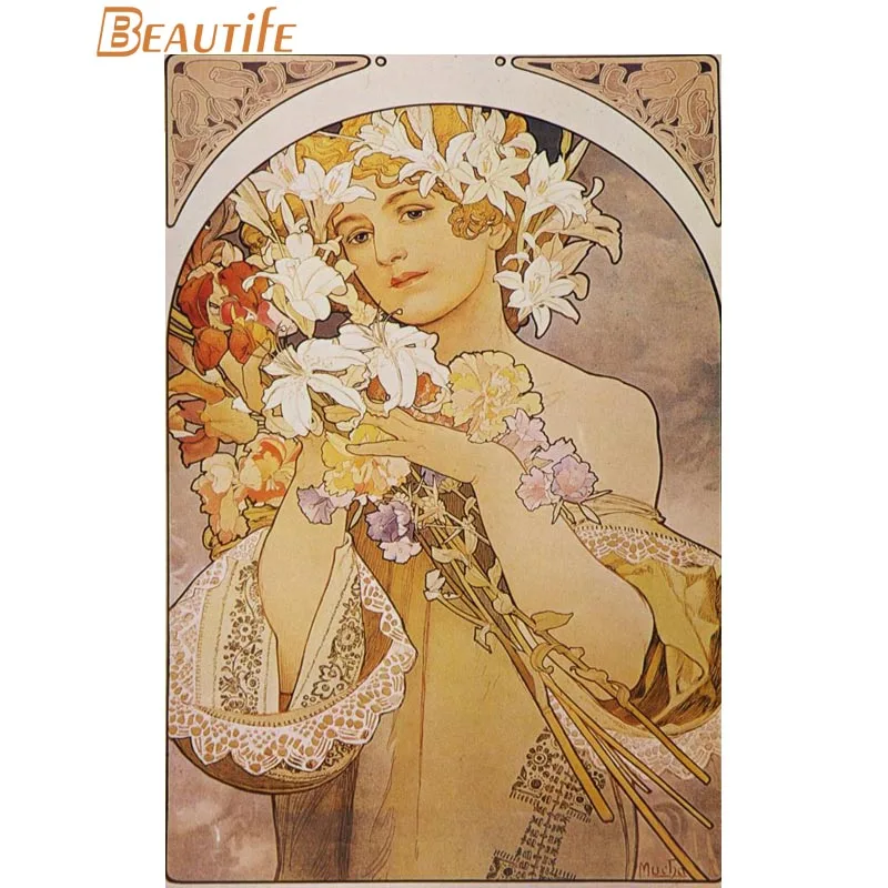 Хит, на заказ, ткань alphonse mucha, шелковая ткань, плакат, домашний декор, настенная Художественная ткань, Шелковый настенный плакат, принт, ваш дизайн - Цвет: poster