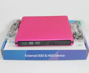 

Red Aluminum alloy Slim USB 3.0 External DVD RW DVD DL CD RW Drive Writer Burner For WINDOWS XP/7/8/10 Mac Desktop Laptop