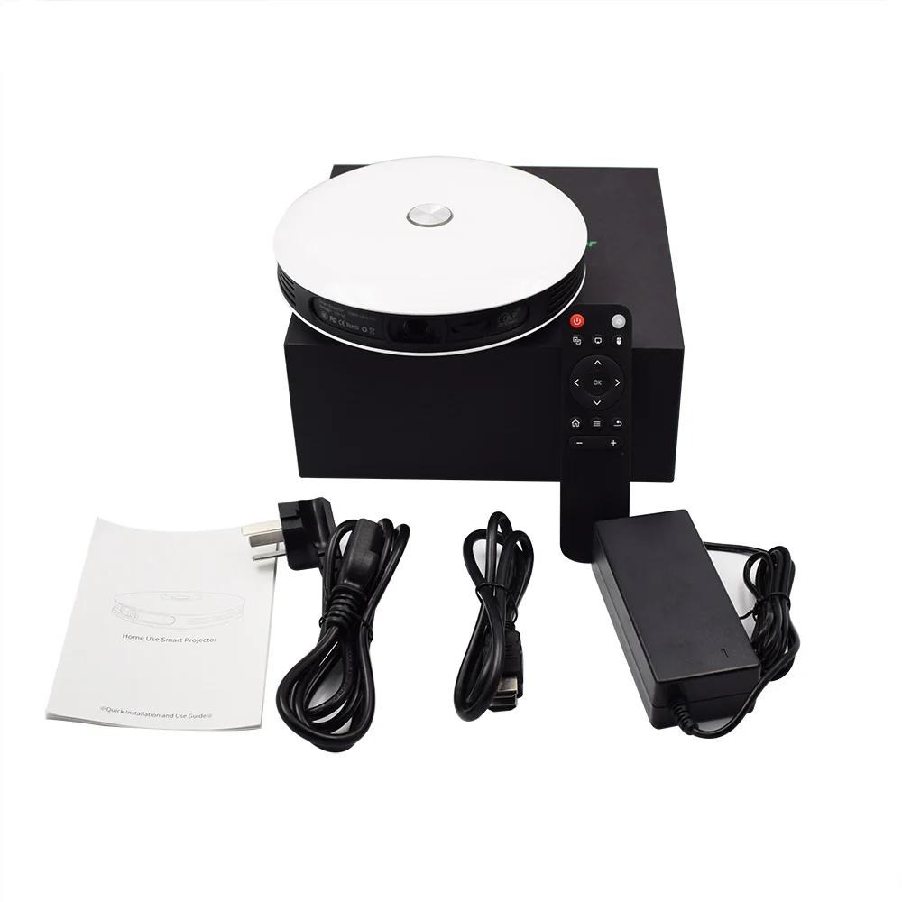 Thundeal T19 Mini DLP Projector 450 ANSI HD Proyector Support AC3 1080P video Home Theater Android 6.0 WIFI 3D Beamer Battery