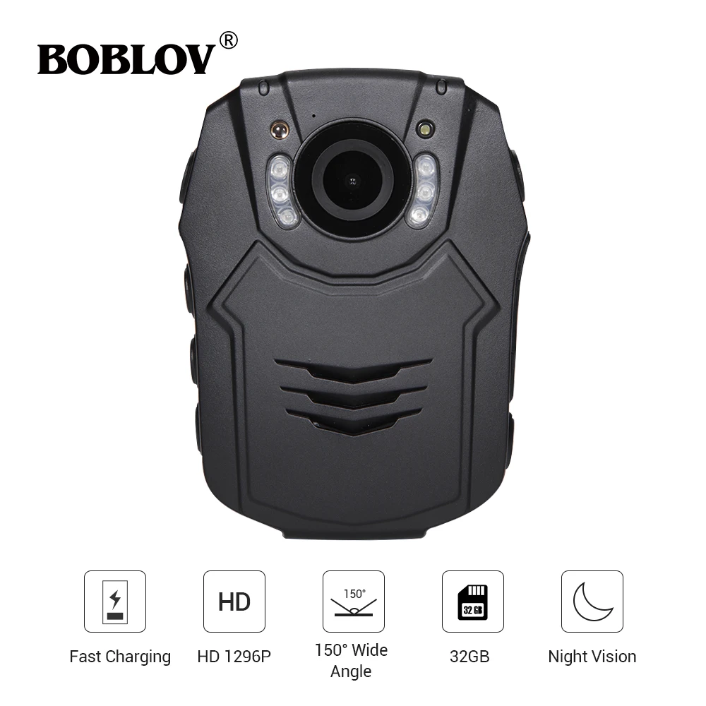 

BOBLOV 32GB/64GB HD 1296P Mini Camera Novatek 96658 Police Body IR Night Vision 32MP Video Camcorder