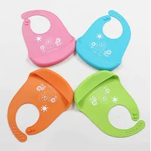 Силиконовый непромокаемый нагрудник с принтом для новорожденных и детей постарше