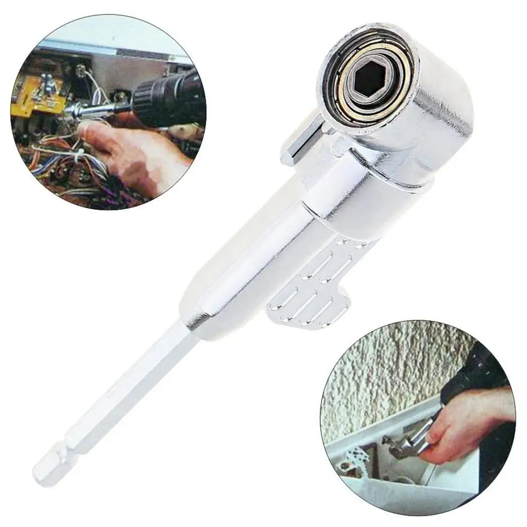

105 Degree Right Angle Extension 1/4 Hex Screwdriver Bit Power Drill Attachment Suitable for all electric drill.