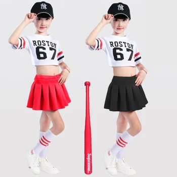 

Songyuexia Children Cheerleading dance Costumes Girl Hip-Hop Modern stage dance Costumes jazz dance child costume 110-170xm