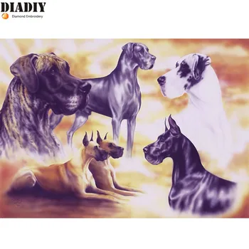 

DIY diamond embroidery dog needlework diy diamond painting cross stitch pasted painting fashion home decoration