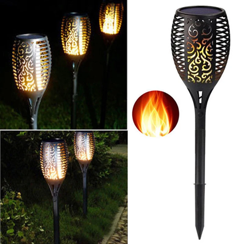 

4Pcs 96 LED Waterproof Solar Flame Retro Streetlight Flickering IP65 Landscape Garden Yard Lamp Torch LED Solar Lamp Outdoor