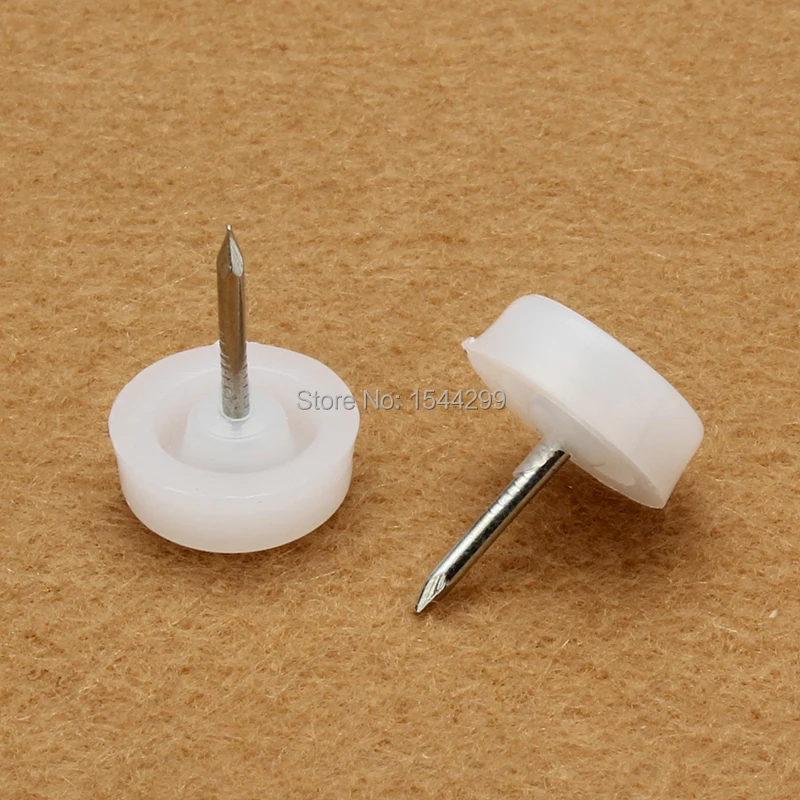 20pcs 13.5mm Nylon Furniture Chair Nail Feet Glides Feet Bottom Protect
