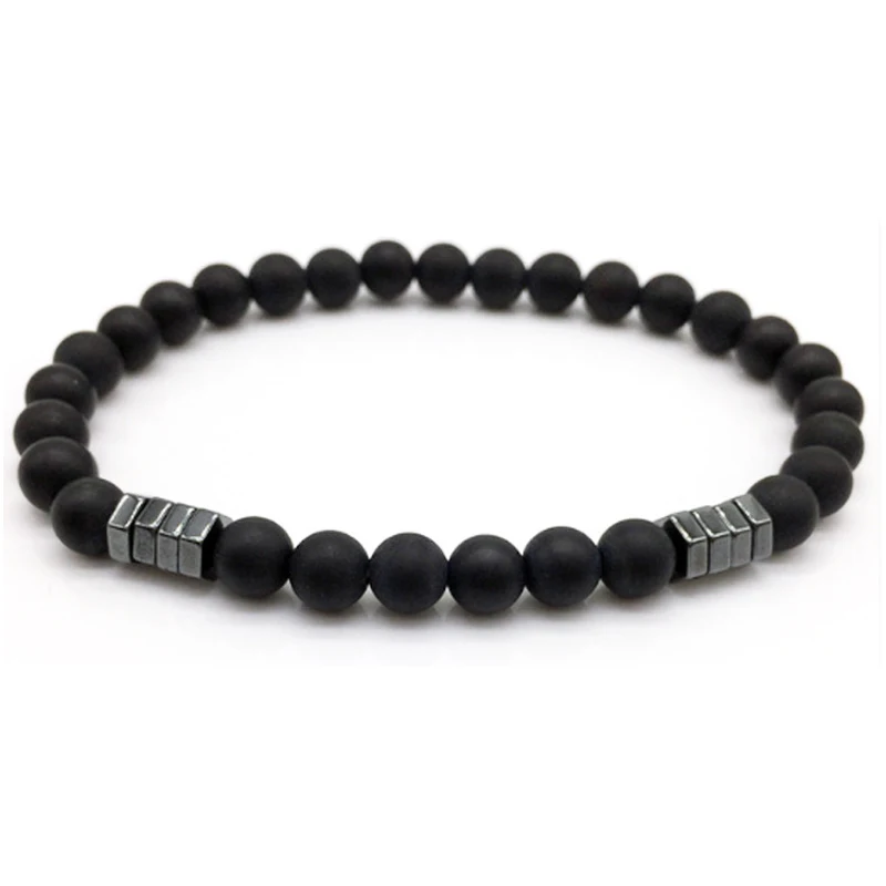 

Hot sale Fashion Geometric Beaded Men Bracelets Simple Classic Stone Bead Charm Bracelets & Bangles For Men Jewelry Gifts