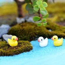 Милая утка сад ремесло растение горшок изящное украшение миниатюрная Статуэтка Кукольный дом Декор