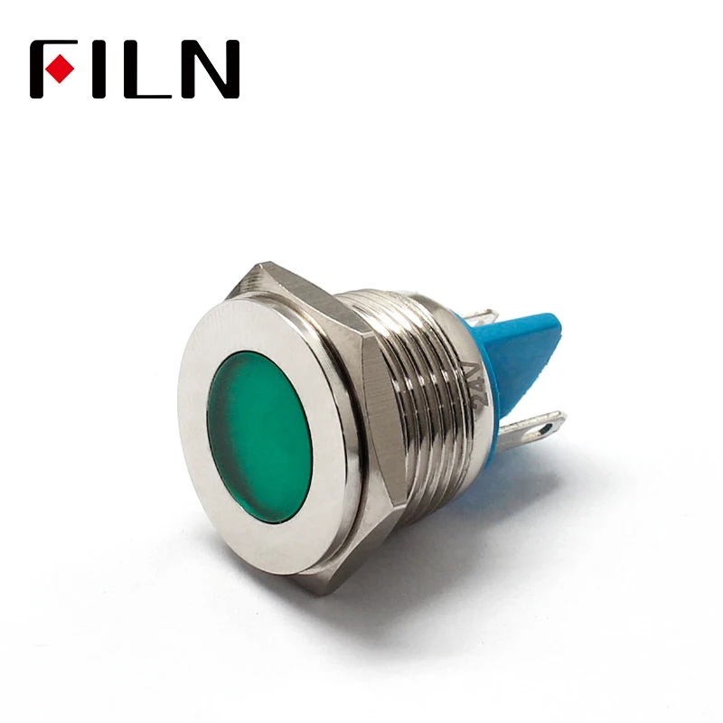 16mm indicator light LED signal lamp high quality metal 12V 24V 220V red yellow green white colorful
