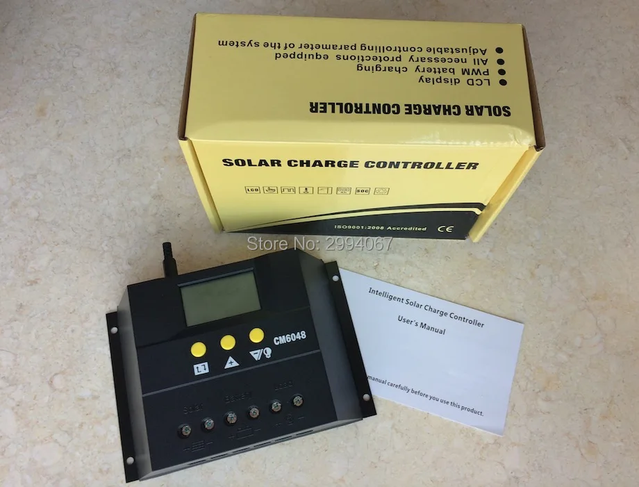 

60A 50A LCD Intelligent Solar battery Charger Regulator PWM Charge controller Charging for Lighting DC12V24V Auto/ DC48V