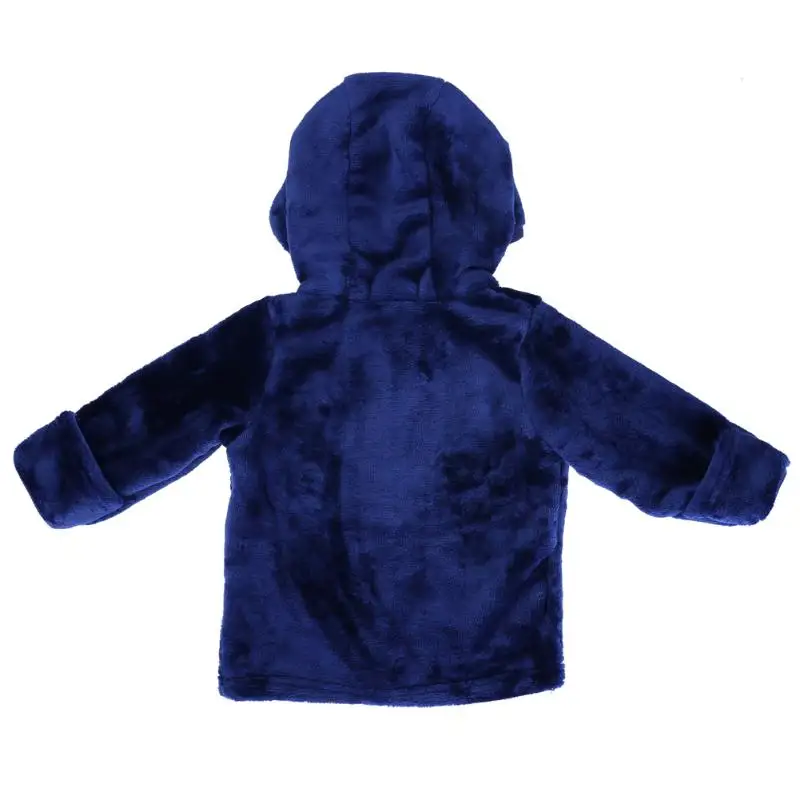 Детский комплект зимней утепленной одежды для мальчиков и девочек флисовая куртка, пальто с длинным рукавом с капюшоном с милыми ушками;
