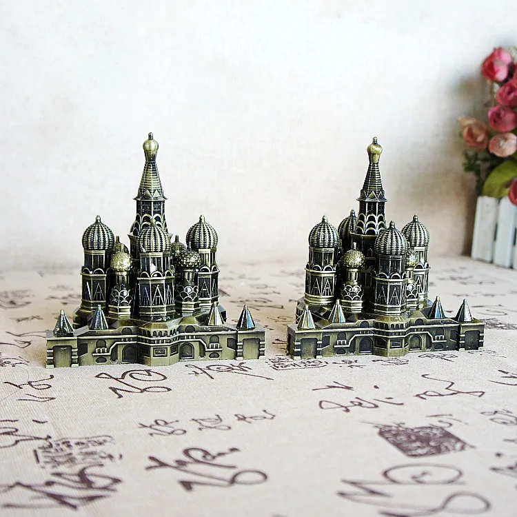Модель Кремлевского дворца из сплава, Россия, сувенир, подарок, украшение стола, домашний декор, винтажные миниатюрные фигурки, Прямая поставка