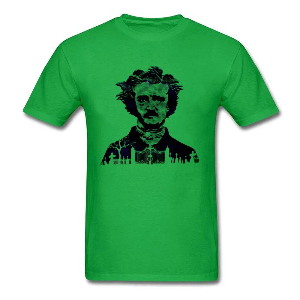 Men Top T-shirts The Raven Funny Tops Shirt 100% Cotton Round Collar Short Sleeve Leisure Tops & Tees Summer Top Quality The Raven green