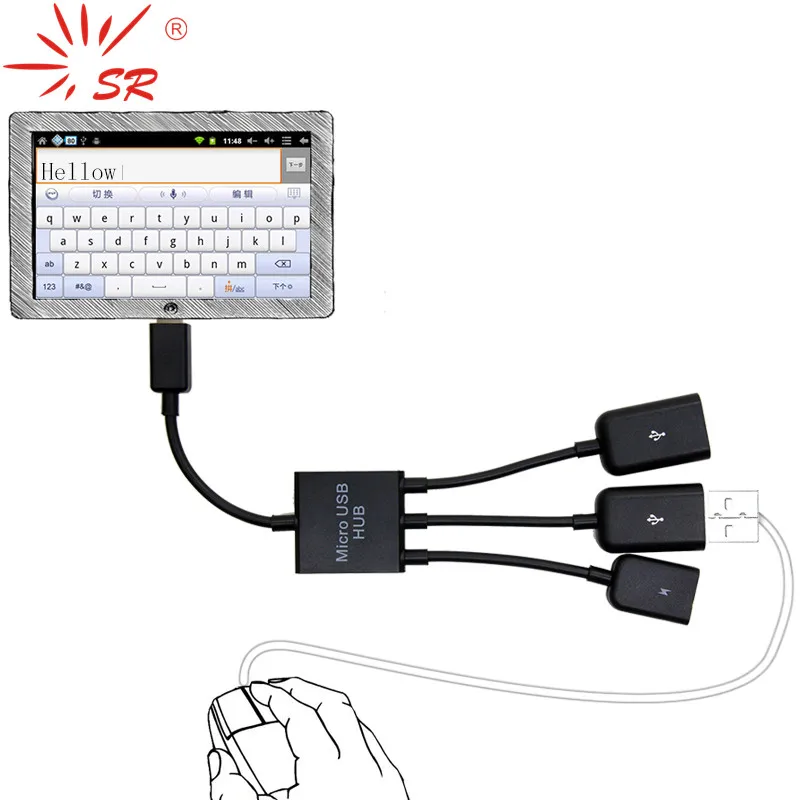 

SR 2017 Micro USB Hug OTG Adapter with Power Charging Function for Cellphone Samsung Tablet