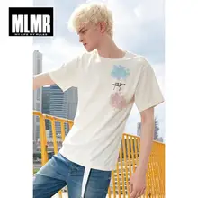 MLMR мужская белая футболка с короткими рукавами и круглым вырезом | 219101533