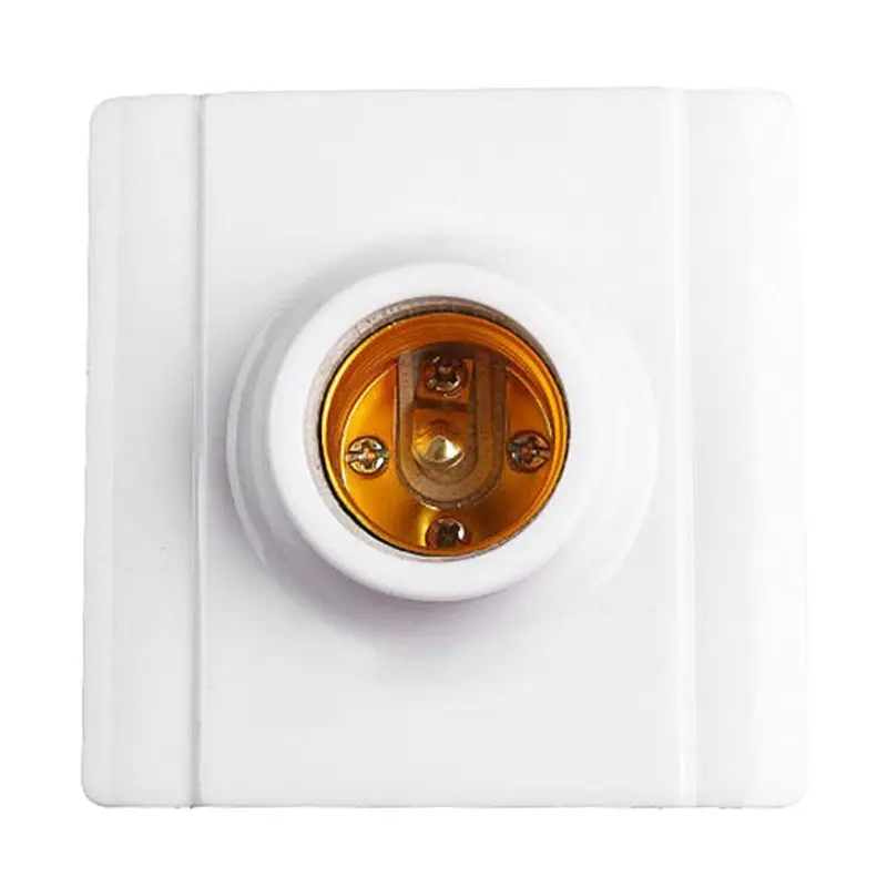 

E27 Plastic Base Screw Light Bulb Lamp Ceramics Socket Holder Flame Retardant Durable Material Safe Non Electric leakage