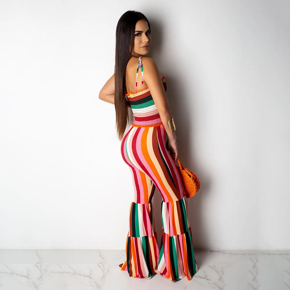 Женские летние широкие ноги Bodycon Boho женский комбинезон без рукавов ремень длинные брюки Клубная одежда пляжный праздничный комбинезон Комбинезоны